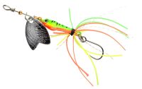 SPRO Larva Mayfly Micro Spinner Einzelhakenversion, Firetiger UV