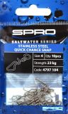 SPRO Salt! Stainless Steel Quick Change Snap, Gr. 4, Inhalt: 10 Stück