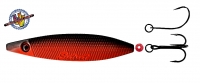 DEGA Seatrout III (3) Inliner Blinker, Farbe: H, rot-schwarz, UV-Aktiv, 28 g